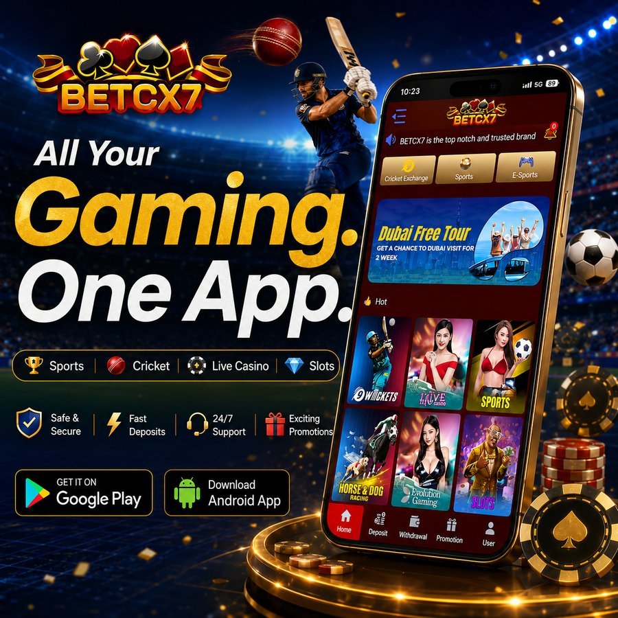 BetCX7 app — Sports, Cricket, Live Casino and Slots in one Android app
